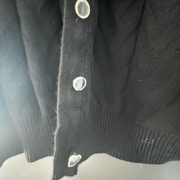 Black cardigan, button up, long sleeve, size medium - Picture 2 of 2